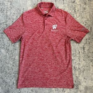 Men’s Wisconsin Under Armour Heat Gear Polo Small